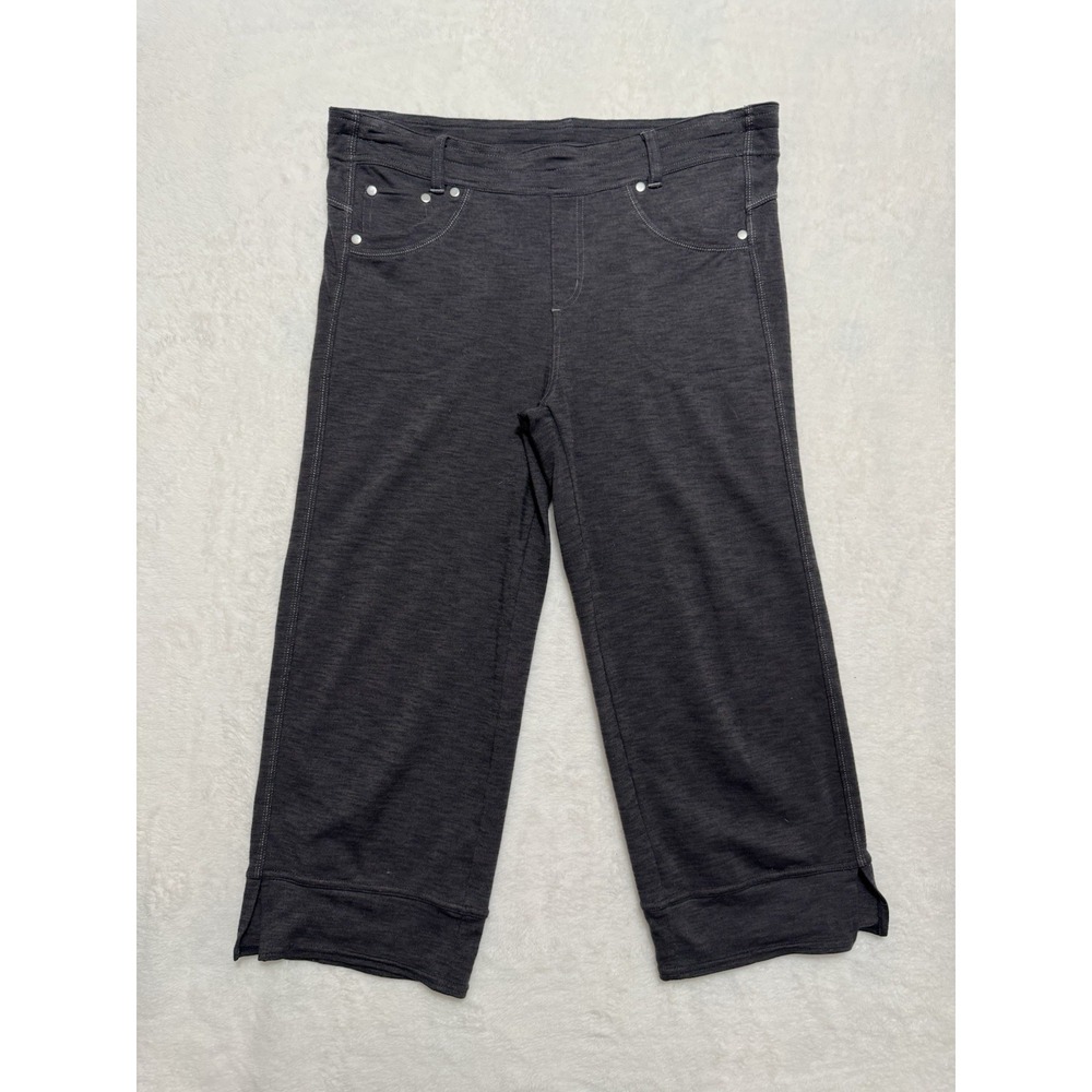 Kuhl Women's Mova Capri Pants Heather Grey Fitted Stretch Pull On Hiking Sz 10
